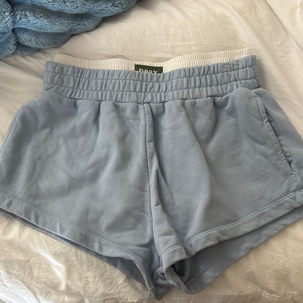 Daily Drills Light Blue layered sweat short